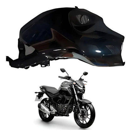Capa do Tanque Direita Yamaha Fazer Fz15 150 2023 a 2025 Preto Brilhante