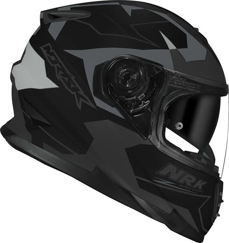 Capacete Norisk FF302 Soul District com Óculos Solar Interno Preto Cinza Fosco
