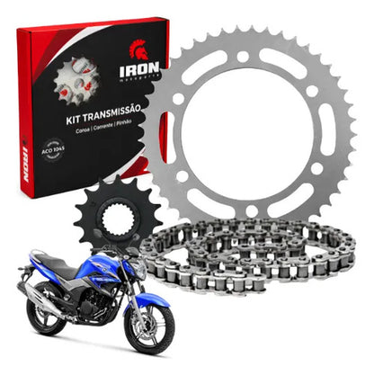 Kit Relação Iron sem Retentor Yamaha Fazer 250 2006 a 2017 428H 132L 45/15T