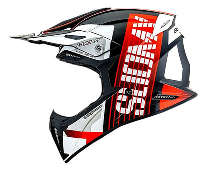 Capacete Off-Road Suomy X-Wing Amped Preto Vermelho Brilhante Tamanho 58/M