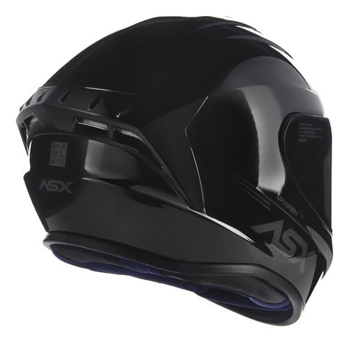 Capacete ASX Draken Solid Preto Brilhante