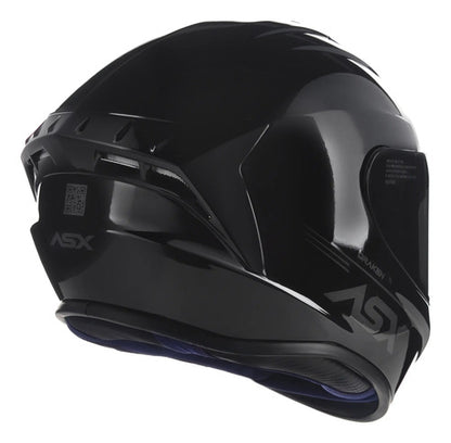 Capacete ASX Draken Solid Preto Brilhante