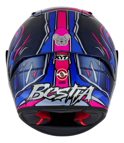 Capacete KYT NZ-Race Enea Bastianini com Spoiler Roxo Brilhante