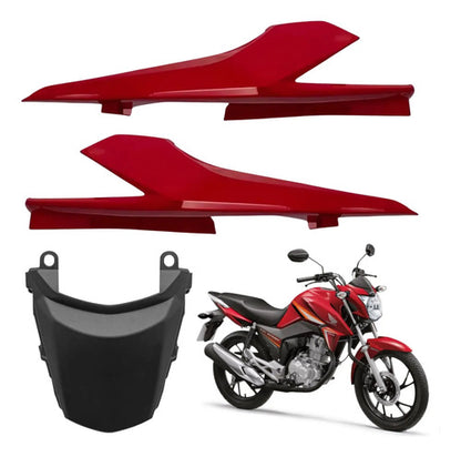Kit Rabeta Lateral Completa Paramotos Honda Cg 160 Titan 2016 a 2024 Vermelho Maceió