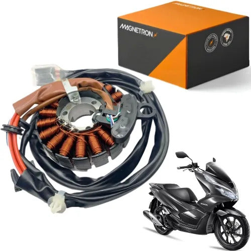 Magneto Estator com Bobina de Pulso Magnetron Honda Pcx 150 2019 em diante