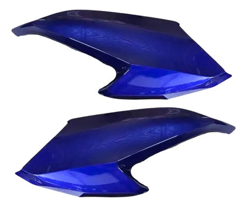 Par de Abas do Tanque Paramotos Honda Cg 160 Fan Start 2016 a 2021 Azul