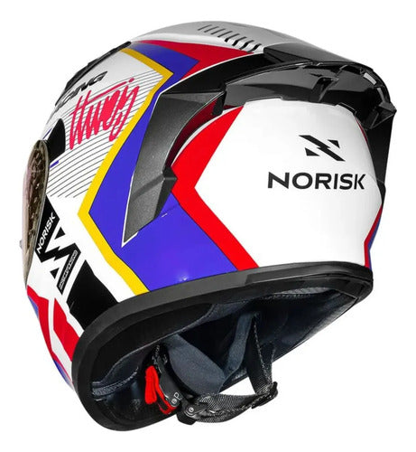 Capacete Norisk Flow Vizion com Spoiler Branco Brilhante Tamanho 58/M