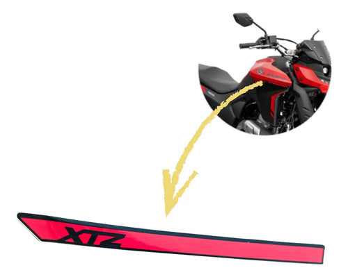 Adesivo da Aba do Tanque Direita Yamaha Lander 250 2025 Vermelho Sólido