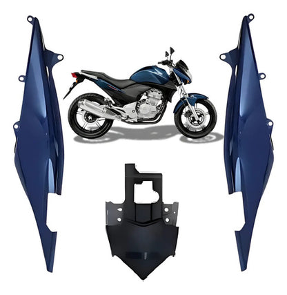 Kit Rabeta Lateral Completa Paramotos Honda Cb 300r 2012 Azul