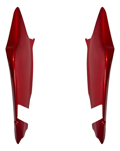 Par de Rabetas Laterais Paramotos Honda Xre 300 2016 a 2018 Vermelho