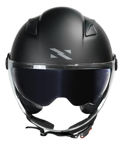 Capacete Aberto Norisk Orion SV Solid com Óculos Solar Interno Preto Fosco