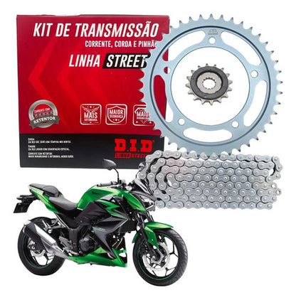 Kit Relação DID com Retentor Kawasaki Ninja 300 400 Z300 Ninja 250r Z400 520VD 106L 42/14T