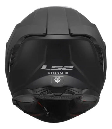 Capacete LS2 FF818 Storm III Solid com Óculos Solar Interno Preto Fosco