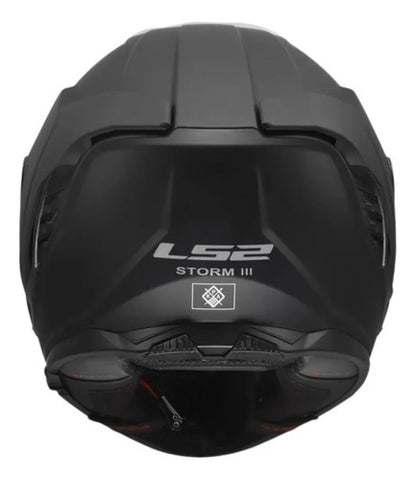 Capacete LS2 FF818 Storm III Solid com Óculos Solar Interno Preto Fosco