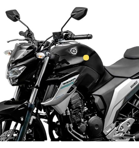 Capa do Tanque Esquerda Yamaha Fazer Fz25 250 2018 a 2024 Preto Brilhante