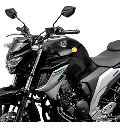 Capa do Tanque Esquerda Yamaha Fazer Fz25 250 2018 a 2024 Preto Brilhante
