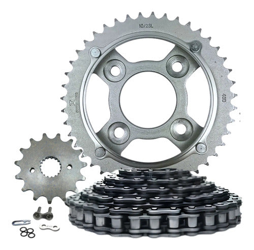 Kit Relação Iron Premium com Retentor Honda Cg 125 Titan Fan 2009 a 2013 428 116L 43/14T
