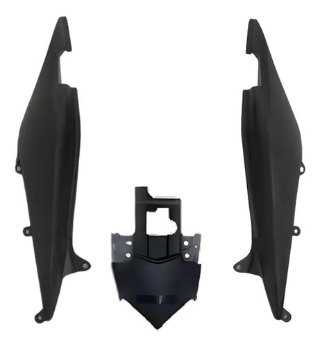 Kit Rabeta Lateral Completa Paramotos Honda Cb 300r 2013 em diante Preto Fosco