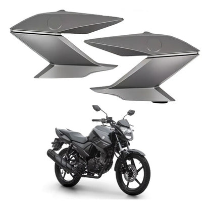 Par de Guias de Ar Abas do Tanque Paramotos Yamaha Fazer 150 2016 a 2021 Cinza Fosco