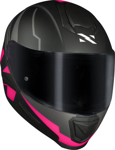 Capacete Norisk Razor Full Preto Rosa Fosco