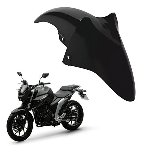 Paralama Dianteiro Yamaha Fazer Fz25 250 2022 a 2025 Preto Brilhante