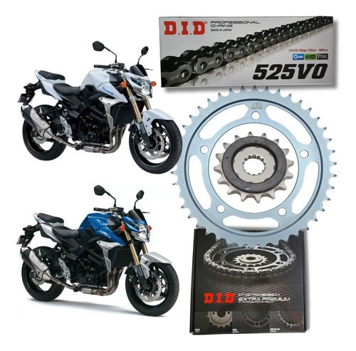 Kit Relação DID Premium com Retentor Suzuki Gsr 750 2011 a 2017 525VO 112L 42/17T