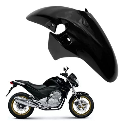 Paralama Dianteiro Paramotos Honda Cb 300r 2009 em diante Preto Brilhante