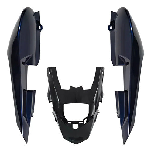 Rabeta Lateral Completa Paramotos Yamaha Fazer 150 2020 a 2021 Azul Metálico