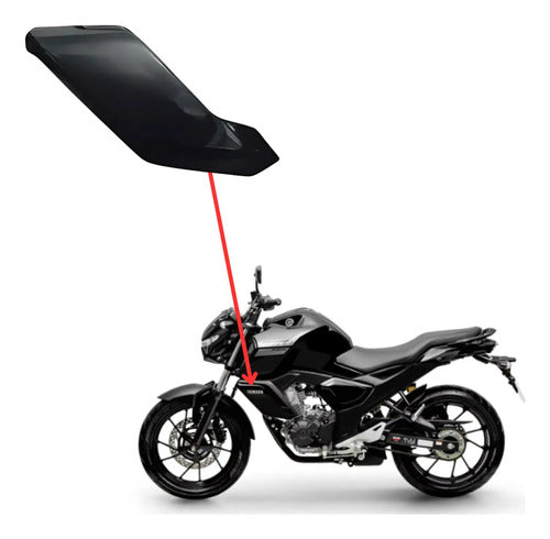 Tomada de Ar Esquerda Yamaha Fazer Fz15 150 2023 a 2025 Preto Brilhante