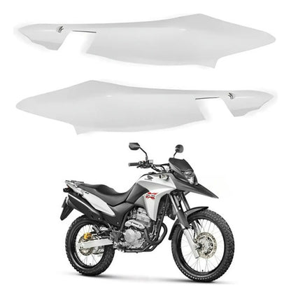 Par de Rabetas Laterais Paramotos Honda Xre 300 2013 a 2015 Branco