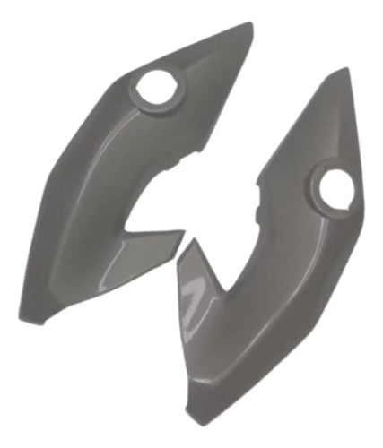 Par de Carenagens Laterais do Farol Paramotos Honda Cg 150 160 Fan Cinza Fosco