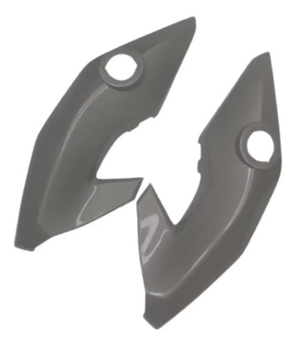 Par de Carenagens Laterais do Farol Paramotos Honda Cg 150 160 Fan Cinza Fosco