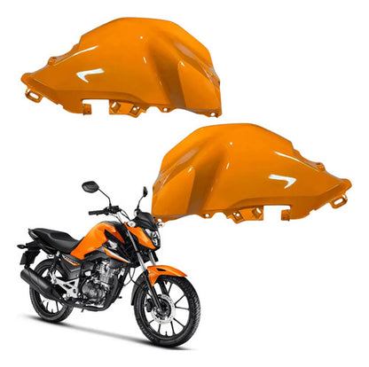 Par de Capas do Tanque Paramotos Honda Cg 160 Titan 2025 em diante Laranja