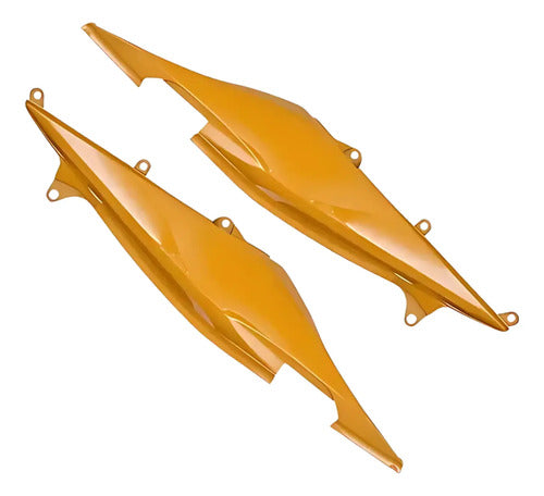 Kit Rabeta Lateral Completa Paramotos Honda Cb 300r 2009 a 2011 Amarelo Perolizado
