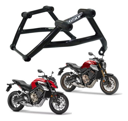 Protetor de Motor Stunt Race Cage Honda Cb 650r 2014 em diante Preto Brilhante