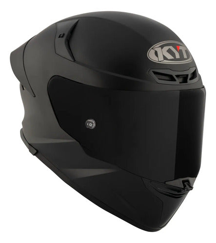 Capacete KYT TT-Revo Solid com Spoiler Preto Fosco