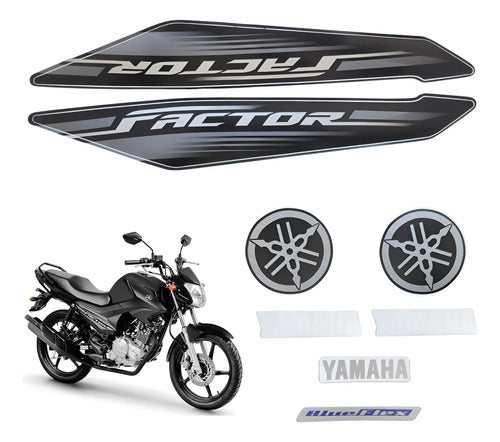 Kit Adesivos JS Yamaha Factor 125 2019 a 2022 Preto