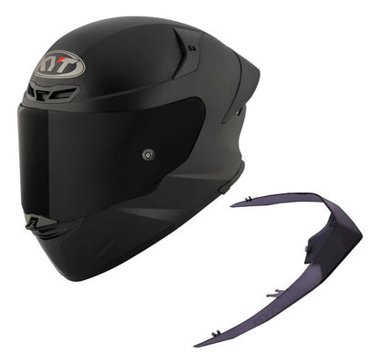Capacete KYT TT-Revo Solid com Spoiler Preto Fosco