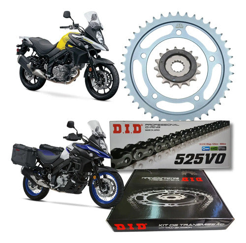 Kit Relação DID Premium com Retentor Suzuki V-Strom 650 2019 a 2025 525VO 120L 47/15T