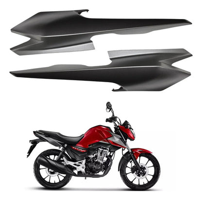 Par de Rabetas Laterais Paramotos Honda Cg 160 Titan 2025 em diante Cinza Fosco