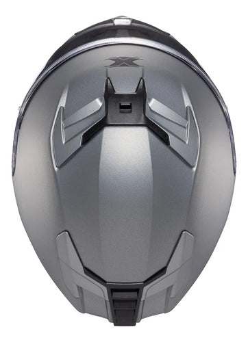 Capacete Texx Kaiman Solid com Óculos Solar Interno Cinza Fosco Tamanho 62
