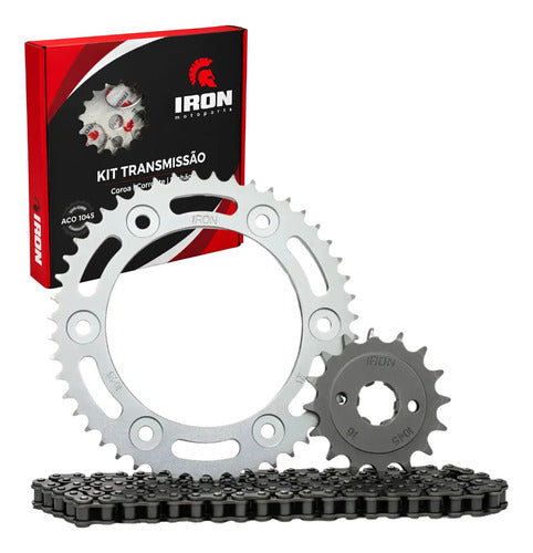 Kit Relação Iron sem Retentor Honda Bros 160 Xre 190 2016 em diante 428H 48/16T