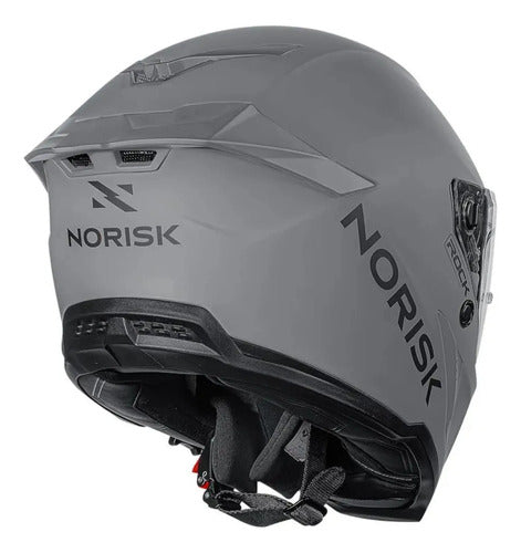 Capacete Norisk Rock Solid com 2 Viseiras e Óculos Solar Interno Cinza Fosco
