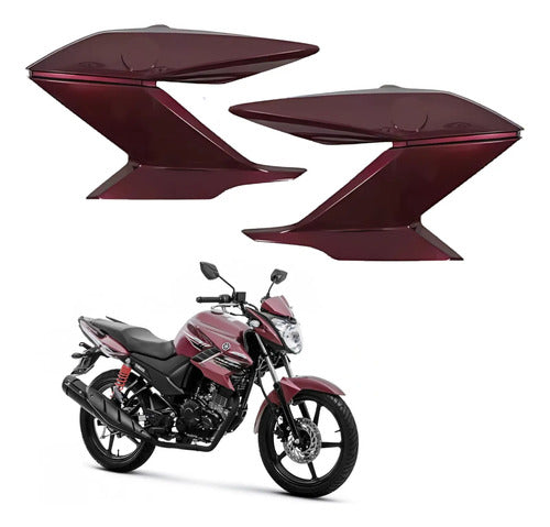 Par de Guias de Ar Abas do Tanque Paramotos Yamaha Fazer 150 2016 a 2018 Magenta
