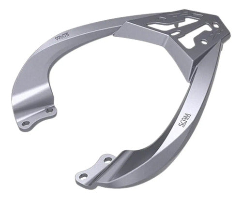 Suporte de Baú Bagageiro Scam Liga Leve Yamaha Factor 125 150 2016 a 2025 Prata