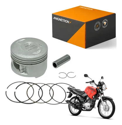Kit Pistão com Anéis Magnetron Yamaha Factor 125 2000 a 2016 Xtz 125 2003 em diante 0,25 mm