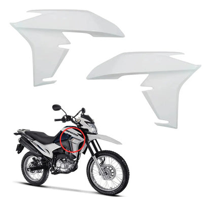 Par de Guias de Ar Abas do Tanque Paramotos Honda Bros 160 2022 a 2024 Branco