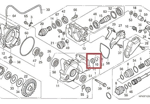 Rolamento de Agulha do Diferencial Traseiro Iron Honda Trx 420 Fourtrax 2008 a 2013