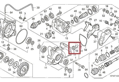Rolamento de Agulha do Diferencial Traseiro Iron Honda Trx 420 Fourtrax 2008 a 2013