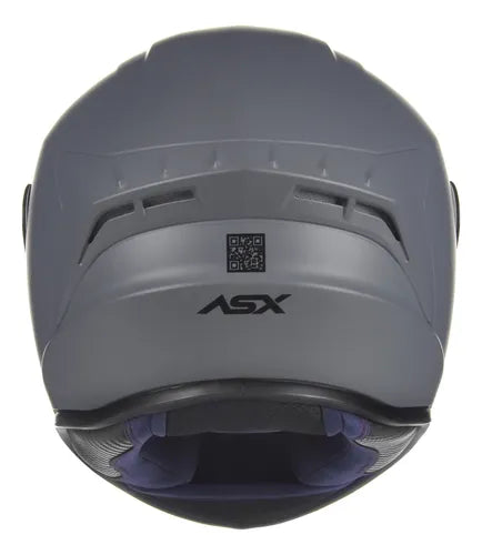 Capacete ASX Draken Solid Cinza Fosco